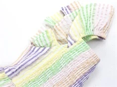 Kids ONLY cloud dancer/multi colour stribet seersucker kjole